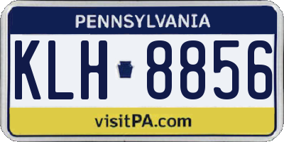 PA license plate KLH8856