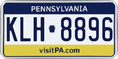 PA license plate KLH8896
