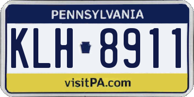 PA license plate KLH8911