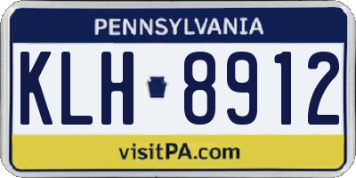 PA license plate KLH8912