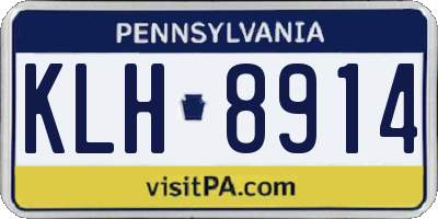 PA license plate KLH8914