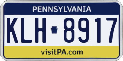 PA license plate KLH8917
