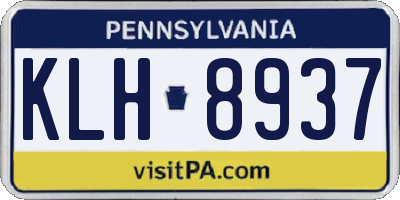 PA license plate KLH8937
