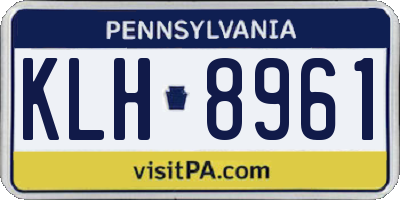 PA license plate KLH8961