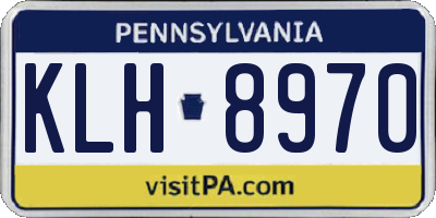 PA license plate KLH8970