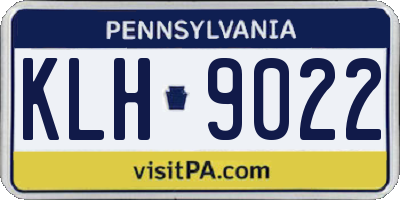 PA license plate KLH9022