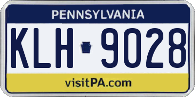 PA license plate KLH9028