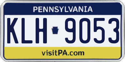PA license plate KLH9053