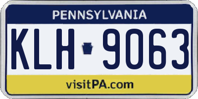 PA license plate KLH9063