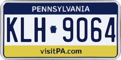 PA license plate KLH9064