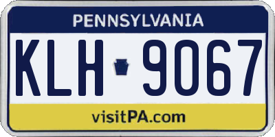 PA license plate KLH9067