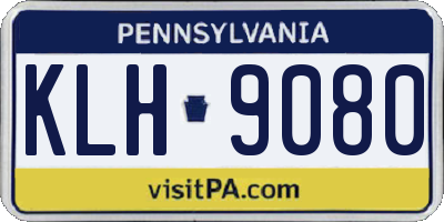 PA license plate KLH9080
