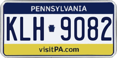 PA license plate KLH9082