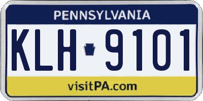 PA license plate KLH9101