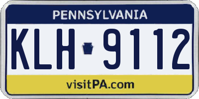 PA license plate KLH9112