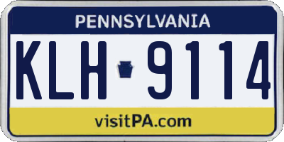 PA license plate KLH9114