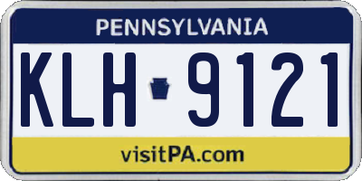 PA license plate KLH9121