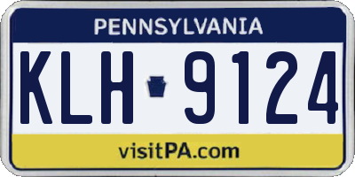 PA license plate KLH9124