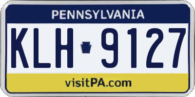 PA license plate KLH9127