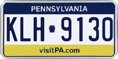 PA license plate KLH9130