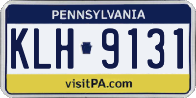 PA license plate KLH9131