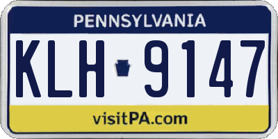 PA license plate KLH9147
