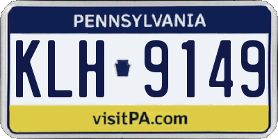 PA license plate KLH9149