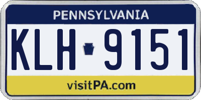 PA license plate KLH9151