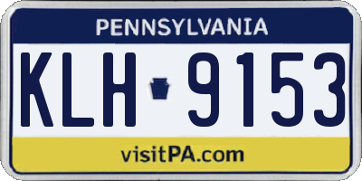 PA license plate KLH9153
