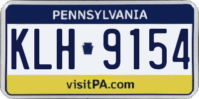 PA license plate KLH9154