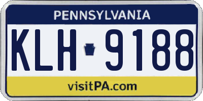 PA license plate KLH9188