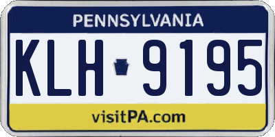 PA license plate KLH9195