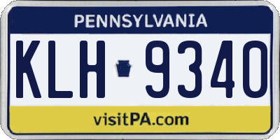 PA license plate KLH9340