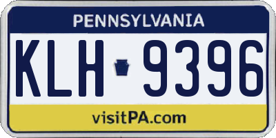 PA license plate KLH9396