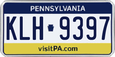 PA license plate KLH9397