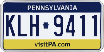 PA license plate KLH9411