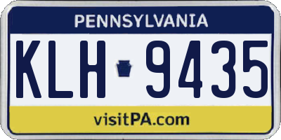 PA license plate KLH9435
