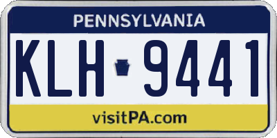 PA license plate KLH9441