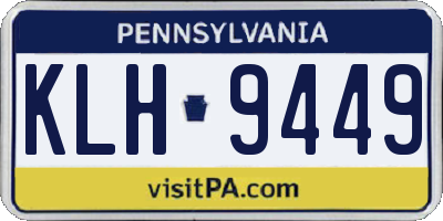 PA license plate KLH9449