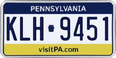 PA license plate KLH9451