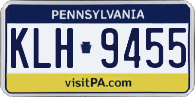 PA license plate KLH9455