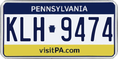 PA license plate KLH9474