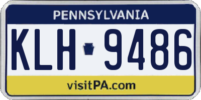 PA license plate KLH9486