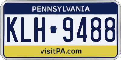 PA license plate KLH9488