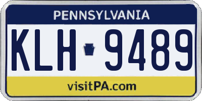 PA license plate KLH9489