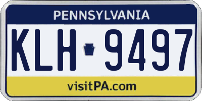 PA license plate KLH9497