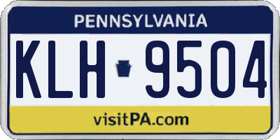 PA license plate KLH9504