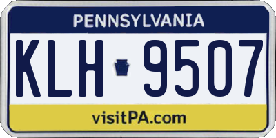 PA license plate KLH9507