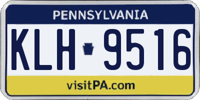 PA license plate KLH9516