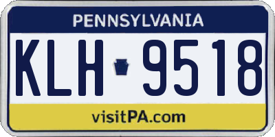 PA license plate KLH9518